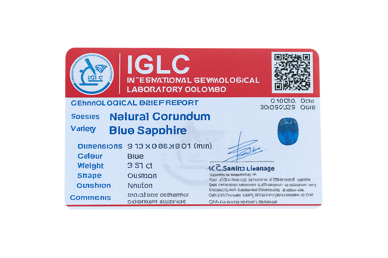 Natural Blue Sapphire (3.51 Ct) - Sri Lanka 💰 - Gemcy Gems