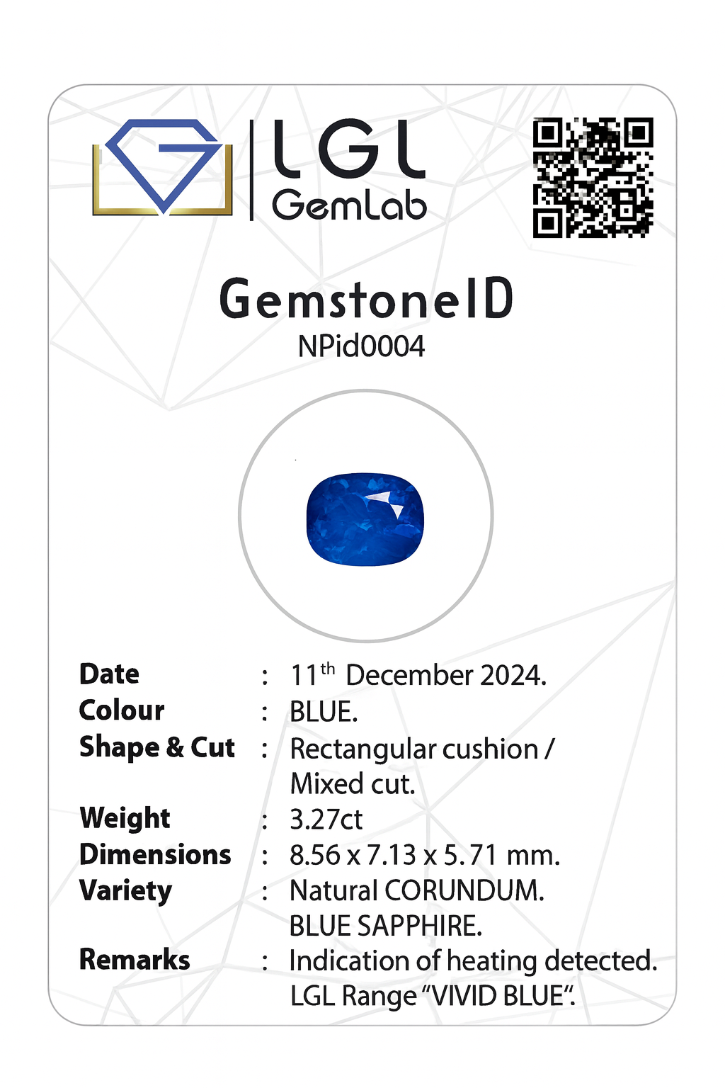 Natural Blue Sapphire (3.27 Ct) - Sri Lanka 💰 - Gemcy Gems