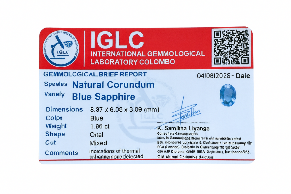 Blue Sapphire (1.36 Ct) - Sri Lanka 💰 - Gemcy Gems