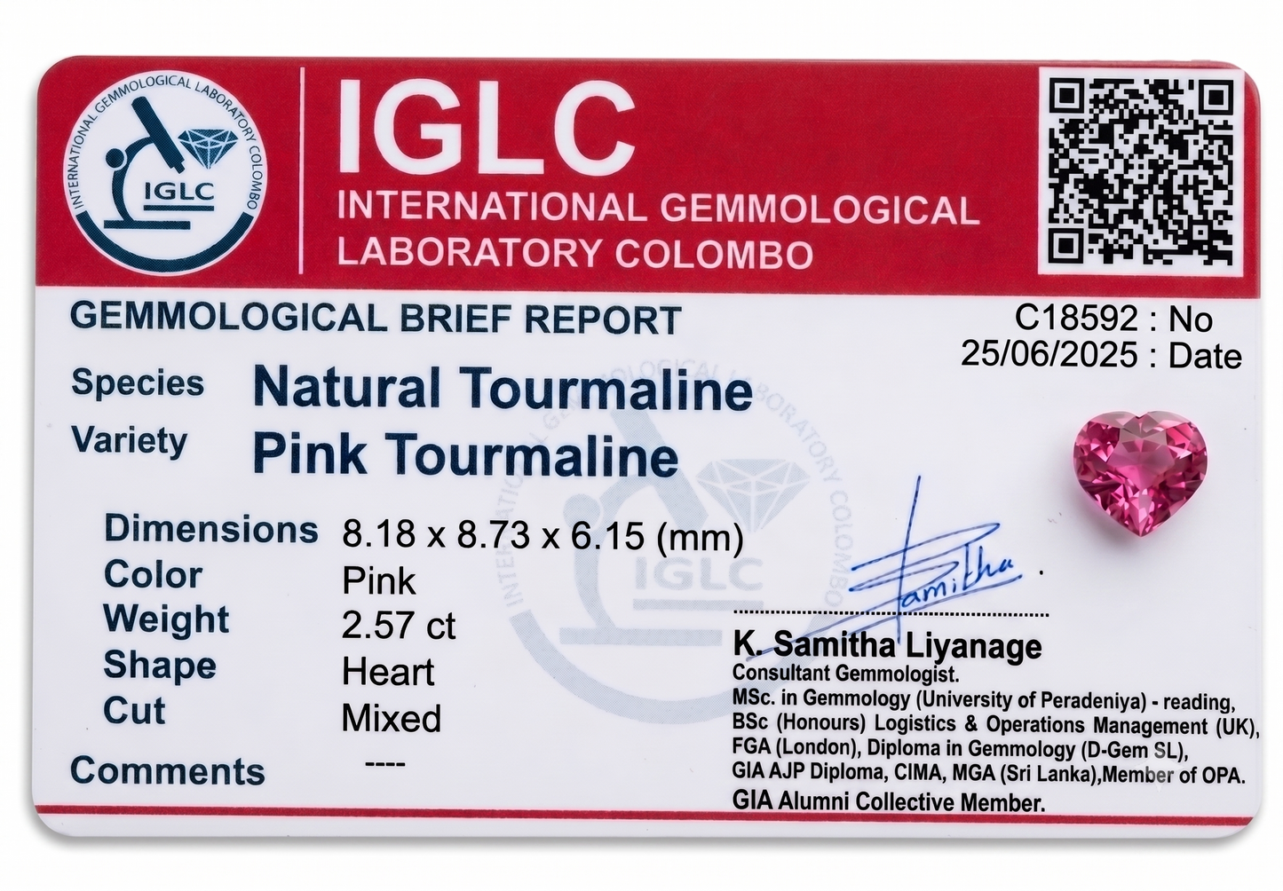 Pink Tourmaline