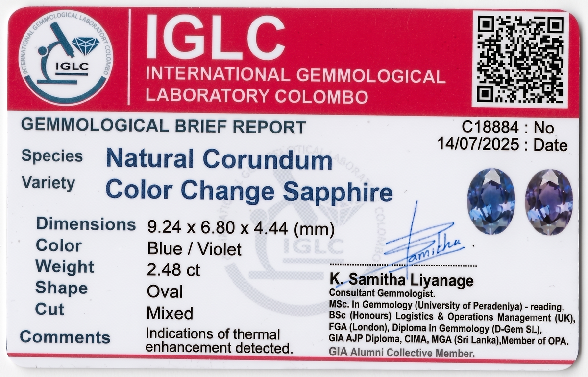 Color Change Sapphire - Gemcy Gems