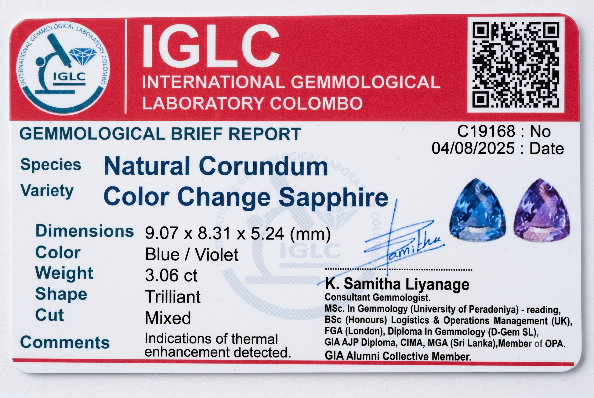 Color Change Sapphire